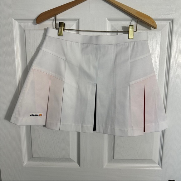 Ellesse vintage tennis skirt, size 12. Pleated, white/red/blue. Summer, mini - Picture 1 of 11